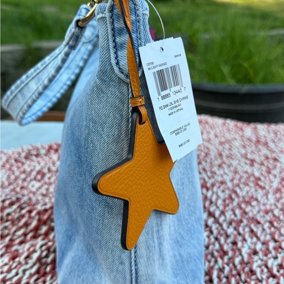 Coach Laurel Shoulder Bag In Loved Denim With Charms. NWT. - Picture 3 of 11